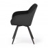 Set 2 scaune dining rotative tapitate din catifea Turno, 55x58x83 cm, maxim 120 kg, negru [4]
