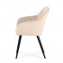 Set 2 scaune dining tapitate Velto, catifea, matlasate cu romburi, 52x58x82 cm, maxim 120 kg, bej [4]
