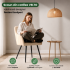Set 2 scaune dining tapitate Velto, catifea, matlasate cu romburi, 52x58x82 cm, maxim 120 kg, bej [5]