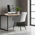 Set 2 scaune dining tapitate Velto, catifea, matlasate cu romburi, 52x58x82 cm, maxim 120 kg, gri [6]