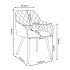 Set 2 scaune dining tapitate Velto, catifea, matlasate cu romburi, 52x58x82 cm, maxim 120 kg, gri [10]