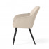Set 2 scaune dining tapitate din velur Florence, 55x58x82 cm, maxim 120 kg, bej [4]