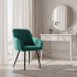 Set 2 scaune dining tapitate din velur Florence, 55x58x82 cm, maxim 120 kg, verde [12]