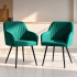 Set 2 scaune dining tapitate din velur Florence, 55x58x82 cm, maxim 120 kg, verde [5]