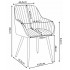 Set 2 scaune dining tapitate din velur Florence, 55x58x82 cm, maxim 120 kg, gri [13]