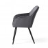 Set 2 scaune dining tapitate din velur Florence, 55x58x82 cm, maxim 120 kg, gri grafit [4]