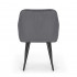 Set 2 scaune dining tapitate din velur Florence, 55x58x82 cm, maxim 120 kg, gri grafit [6]