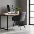 Set 2 scaune dining tapitate din velur Florence, 55x58x82 cm, maxim 120 kg, gri grafit [10]