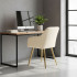 Set 2 scaune dining tapitate din velur Florence, 55x58x82 cm, maxim 120 kg, crem [12]