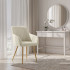 Set 2 scaune dining tapitate din velur Florence, 55x58x82 cm, maxim 120 kg, crem [13]