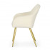 Set 2 scaune dining tapitate din velur Florence, 55x58x82 cm, maxim 120 kg, crem [4]