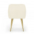 Set 2 scaune dining tapitate din velur Florence, 55x58x82 cm, maxim 120 kg, crem [8]