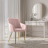 Set 2 scaune dining tapitate din velur Florence, 55x58x82 cm, maxim 120 kg, roz [10]