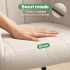 Set 2 scaune dining tapitate cu velur Luxano, cusaturi patrate, 54x58x82 cm, crem [3]