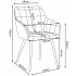 Set 2 scaune dining tapitate cu velur Luxano, cusaturi patrate, 54x58x82 cm, crem [12]