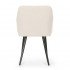 Set 2 scaune dining tapitate cu velur Luxano, cusaturi patrate, 54x58x82 cm, crem [6]
