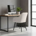 Set 2 scaune dining tapitate cu velur Luxano, cusaturi patrate, 54x58x82 cm, crem [8]