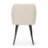 Set 2 scaune dining tapitate cu velur Luxano, cusaturi patrate, 54x58x82 cm, bej [6]