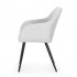 Set 2 scaune dining tapitate cu velur Luxano, cusaturi patrate, 54x58x82 cm, gri deschis [4]