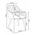 Set 2 scaune dining tapitate Velto, catifea, matlasate cu romburi, 52x58x82 cm, maxim 120 kg, negru [12]