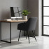 Set 2 scaune dining tapitate Velto, catifea, matlasate cu romburi, 52x58x82 cm, maxim 120 kg, negru [10]