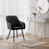 Set 2 scaune dining tapitate Velto, catifea, matlasate cu romburi, 52x58x82 cm, maxim 120 kg, negru [11]