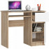 Birou computer PIKSEL, cu sertar, dulap si raft pentru tastatura, dreapta, 90x50x77 cm, stejar sonoma si alb [3]