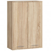 Dulap baie suspendat, cu 2 usi si 4 rafturi interioare, PAL 16 mm, 64x30x94 cm, stejar sonoma Dulap baie suspendat, cu 2 usi si 4 rafturi interioare, PAL 16 mm, 64x30x94 cm, stejar sonoma