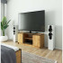 Comoda TV cu 2 usi si o polita, PAL laminat 16 mm, 120x40x55 cm, stejar craft [5]