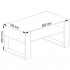 Masuta de cafea Domi cu raft inferior, blat laminat, 92x50x45 cm, stejar craft si alb [3]