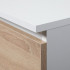 Comoda cu 3 sertare, PAL laminat 16 mm, 60x35x57 cm, alb si stejar sonoma [4]