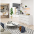 Comoda cu 6 sertare, PAL laminat, 138x40x77 cm, alb mat [7]