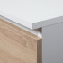 Comoda cu 2 sertare din PAL laminat 16 mm, 60x40x55 cm, alb si stejar sonoma [3]