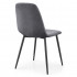 Set 4 scaune tapitate din catifea LUMO, 46x44x87 cm, sezut matlasat, picioare metalice, maxim 130 kg, gri inchis [6]