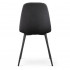 Set 4 scaune tapitate din catifea LUMO, 46x44x87 cm, sezut matlasat, picioare metalice, maxim 130 kg, negru [2]