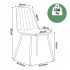 Set 4 scaune tapitate din catifea LUMO, 46x44x87 cm, sezut matlasat, picioare metalice, maxim 130 kg, negru [12]