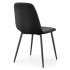 Set 4 scaune tapitate din catifea LUMO, 46x44x87 cm, sezut matlasat, picioare metalice, maxim 130 kg, negru [4]
