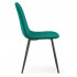 Set 4 scaune tapitate din catifea LUMO, 46x44x87 cm, sezut matlasat, picioare metalice, maxim 130 kg, verde [2]
