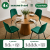 Set 4 scaune tapitate din catifea LUMO, 46x44x87 cm, sezut matlasat, picioare metalice, maxim 130 kg, verde [5]