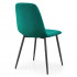 Set 4 scaune tapitate din catifea LUMO, 46x44x87 cm, sezut matlasat, picioare metalice, maxim 130 kg, verde [6]