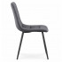 Set 4 scaune dining tapitate Nero din catifea, sezut matlasat, picioare metalice, 46x44x87 cm, maxim 130 kg, grafit inchis [2]