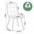 Set 4 scaune dining tapitate Nero din catifea, sezut matlasat, picioare metalice, 46x44x87 cm, maxim 130 kg, grafit inchis [11]