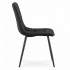 Set 4 scaune dining tapitate Nero din catifea, sezut matlasat, picioare metalice, 46x44x87 cm, maxim 130 kg, negru [3]
