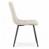 Set 4 scaune dining tapitate Nero din catifea, sezut matlasat, picioare metalice, 46x44x87 cm, maxim 130 kg, bej [2]