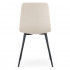 Set 4 scaune dining tapitate Nero din catifea, sezut matlasat, picioare metalice, 46x44x87 cm, maxim 130 kg, bej [4]
