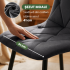 Set 4 scaune tapitate din catifea Milo, sezut matlasat, picioare metalice, 46x44x87 cm, maxim 130 kg, gri grafit [11]