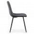 Set 4 scaune dining tapitate din catifea, capitonate Livo, 46x44x87 cm, maxim 130 kg, gri inchis [2]