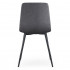 Set 4 scaune dining tapitate din catifea, capitonate Livo, 46x44x87 cm, maxim 130 kg, gri inchis [4]