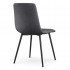 Set 4 scaune dining tapitate din catifea, capitonate Livo, 46x44x87 cm, maxim 130 kg, gri inchis [6]
