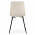 Set 4 scaune dining tapitate din catifea, capitonate Livo, 46x44x87 cm, maxim 130 kg, bej [3]